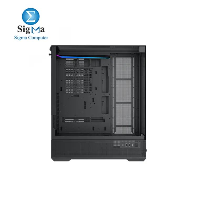  Xigmatek Vision Pro with BTF support and LCD display control  supports up to 480mm radiators  9 expansion slots  EATX compatibility  420mm GPU  and 180mm CPU cooler clearance  with USB 3.0 and Type-C ports.