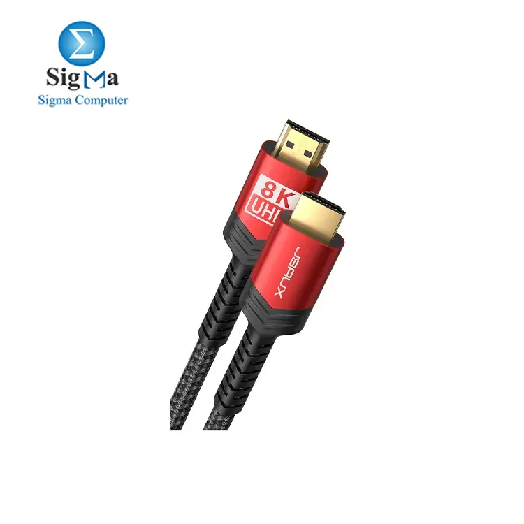 JSAUX- CV0011 8K HDMI Cable 2.1 3m 48Gbps 8K 4K Ultra High Speed HDMI Braided Cord with Laptop Monitor UHD TV PS5 PS4 Dolby -Red 1 Pack JSAUX- CV0011 8K HDMI Cable 2.1 3m 48Gbps 8K 4K Ultra High Speed HDMI Braided Cord with Laptop Monitor UHD TV PS5 PS4 Dolby -Red 1 Pack