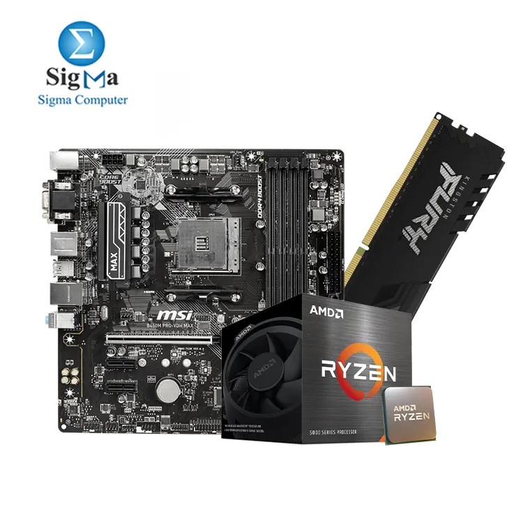 MSI B450M PRO-VDH Max And Ryzen 7 5700 8 Core 16 Thread And Kingston Fury Beast 1x16GB 3200MHz MSI B450M PRO-VDH Max And Ryzen 7 5700 8 Core 16 Thread And Kingston Fury Beast 1x16GB 3200MHz