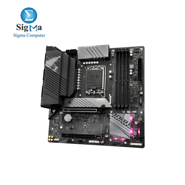 GIGABYTE B760M AORUS ELITE DDR4 Intel LGA 1700 m-ATX Motherboard  4x DDR4  128GB  2x PCI-E x16  2x M.2  4x SATA  4x USB 3.2  1x USB-C  4x USB 2.0