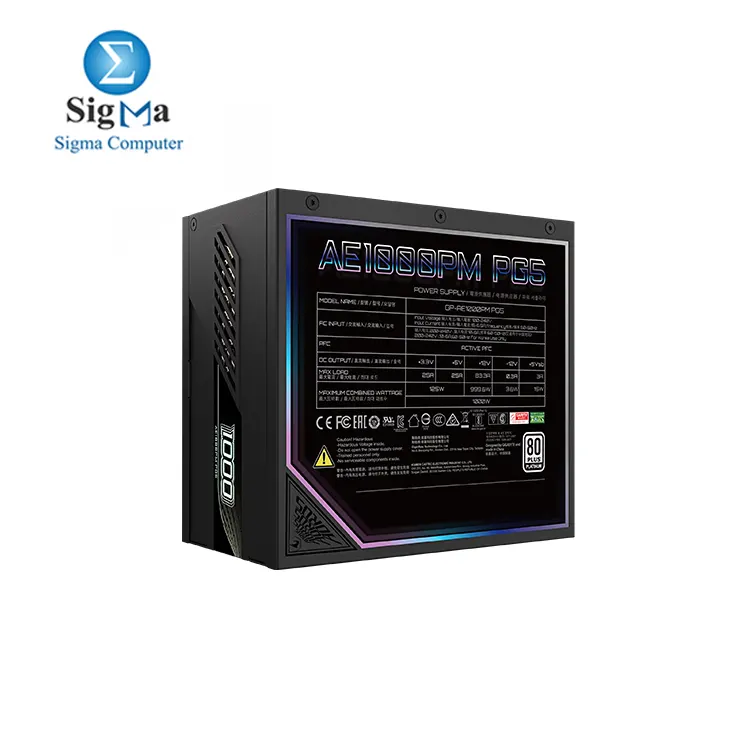 GIGABAYT AORUS ELITE P1000W 80  Platinum Modular PCIe 5.0 POWER SUPPLY