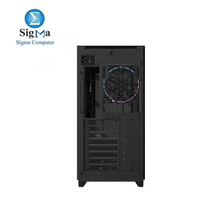 GIGABYTE AORUS C400 GLASS PC Case  Supports Mini ITX  Micro ATX  and ATX Form Factor  RGB Lighting  Dust Filters  Vertical GPU Mounting  Black