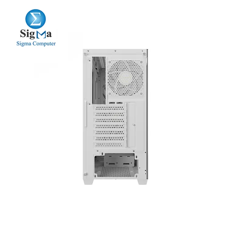 GAMDIAS ATHENA M3 ATX Mid Tower PC Case  4 x 120mm ARGB PWM Fan w Hub  Front Airflow Mesh  Tool-Free Tempered Glass Side Panel  MB Sync Ready  White