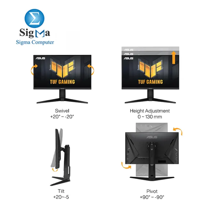 ASUS TUF Gaming VG27AQML1A Gaming Monitor     27-inch  QHD 2560x1440   Overclock to 260Hz  native 240Hz   ELMB Sync  Freesync Premium     1ms  GTG   Variable Overdrive 100  sRGB  DisplayHDR    400