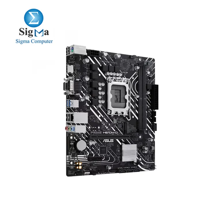 ASUS PRIME H610M-D DDR5  LGA 1700 micro-ATX motherboard   PCIe 4.0  M.2 slot  Realtek 1 Gb Ethernet  HDMI     VGA  USB 3.2 Gen 1  SATA 6 Gbps  COM port  RGB header