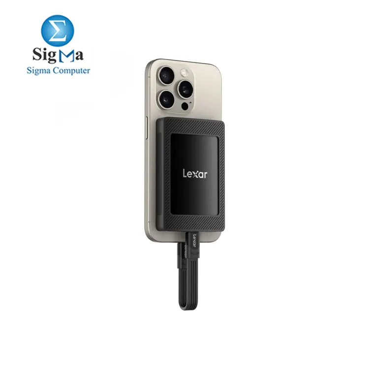 Lexar SL500M 1TB External SSD with Magnetic Set  USB3.2 Gen2x2 Portable SSD  up to 2000MB s Read  Compact External Solid State Drive Ultra Slim Compatible with iPhone 15 Series Mac PS5 XBOX Laptop PC