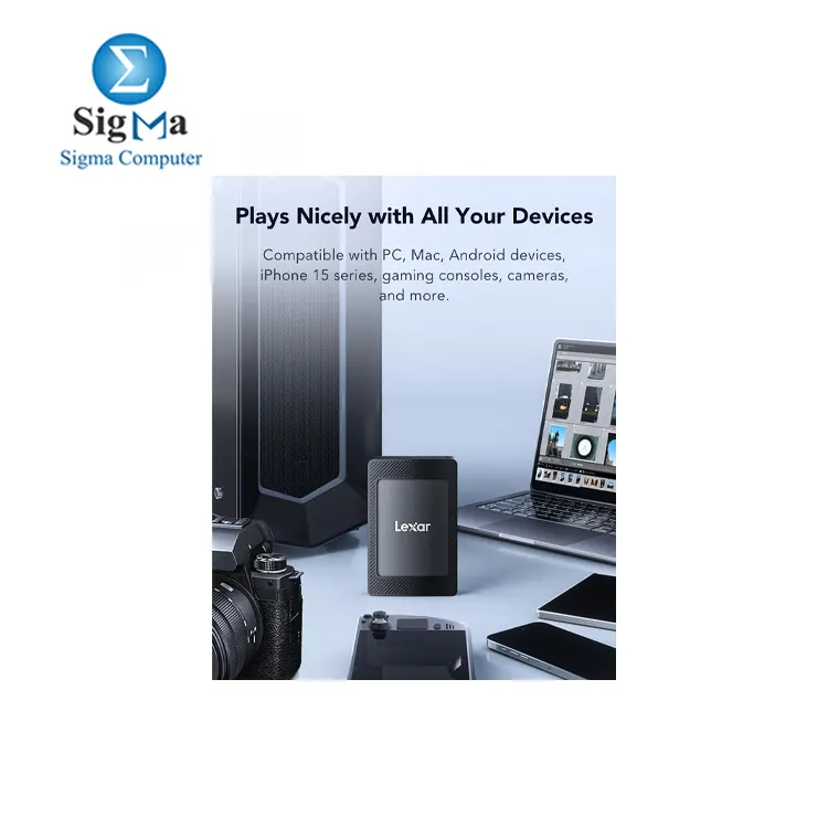 Lexar SL500M 1TB External SSD with Magnetic Set  USB3.2 Gen2x2 Portable SSD  up to 2000MB s Read  Compact External Solid State Drive Ultra Slim Compatible with iPhone 15 Series Mac PS5 XBOX Laptop PC
