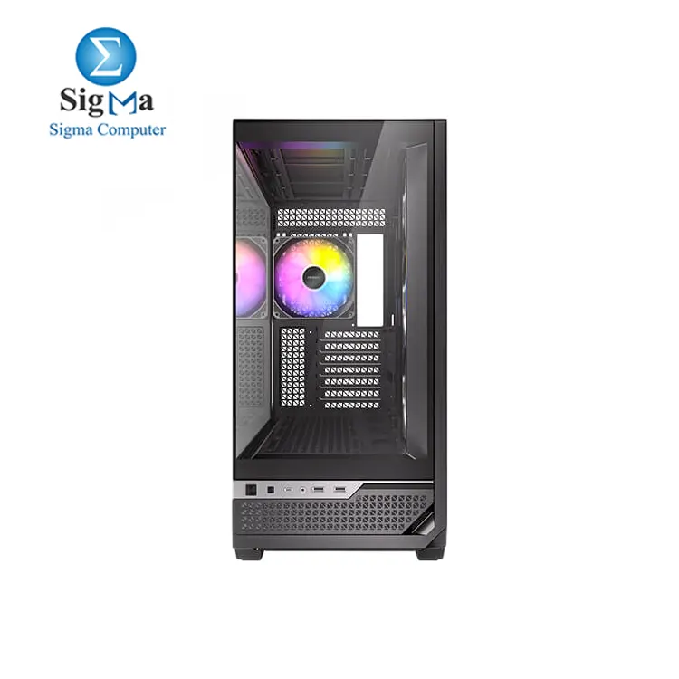 Antec C7 ARGB  RTX 40 GPU Support  4 x 120mm ARGB PWM Fans Included  Vertical GPU Cooling  Type-C 10Gbps  Seamless Tempered Glass Front   Side Panels  360mm Radiator Support  Mid-Tower E-ATX PC Case