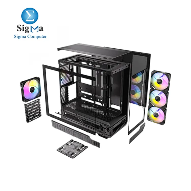 Antec C7 ARGB  RTX 40 GPU Support  4 x 120mm ARGB PWM Fans Included  Vertical GPU Cooling  Type-C 10Gbps  Seamless Tempered Glass Front   Side Panels  360mm Radiator Support  Mid-Tower E-ATX PC Case