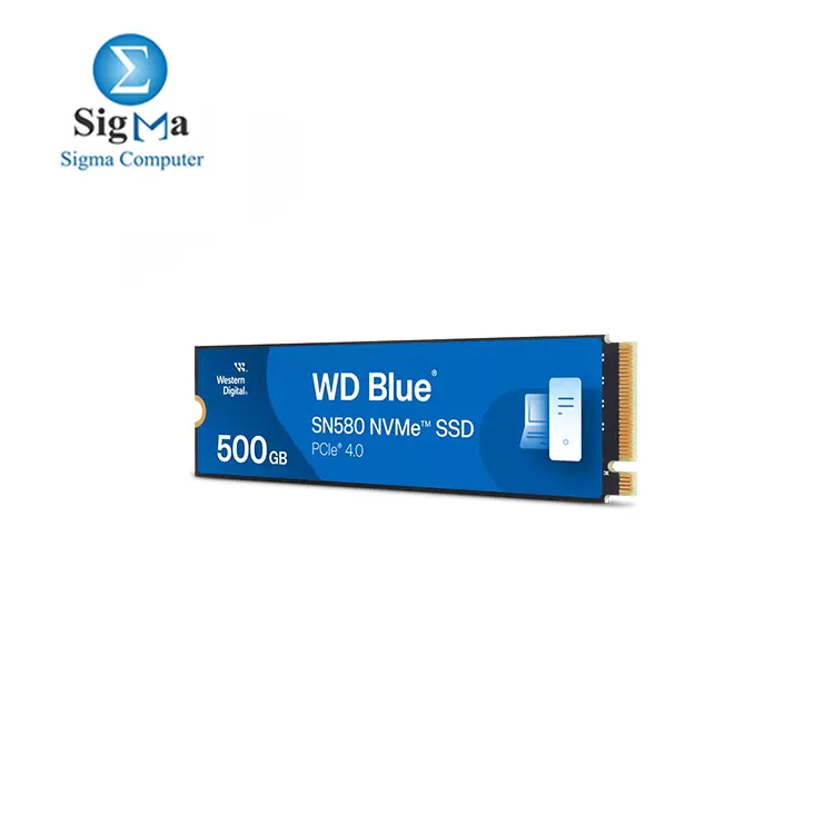 Western Digital 500GB WD Blue SN580 NVMe Internal Solid State Drive SSD - Gen4 x4 PCIe 16Gb s  M.2 2280  Up to 4 000 MB s - WDS500G3B0E