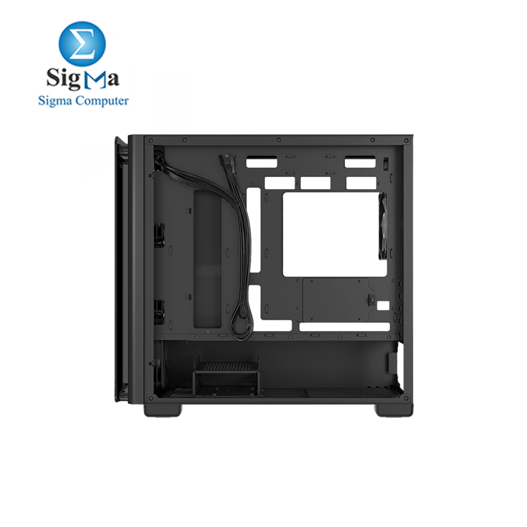 ASUS A23 Plus TG ARGB Black microATX PC Case  Pre-Installed ARGB Fans  Mesh Front Panel  Compatible with Hidden Port Motherboards  360mm Radiators  380mm Graphics  Black 