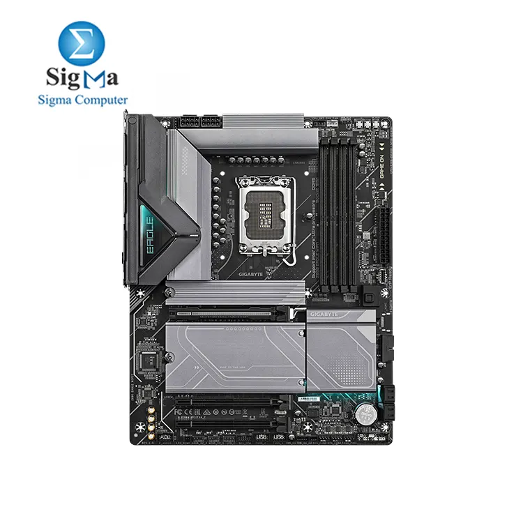GIGABYTE Z890 Eagle WIFI7 Intel Core Ultra  Series 2  LGA 1851 Motherboard  ATX  DDR5  4X M.2  PCIe 5.0  USB4  WIFI7  2.5GbE LAN  EZ-Latch
