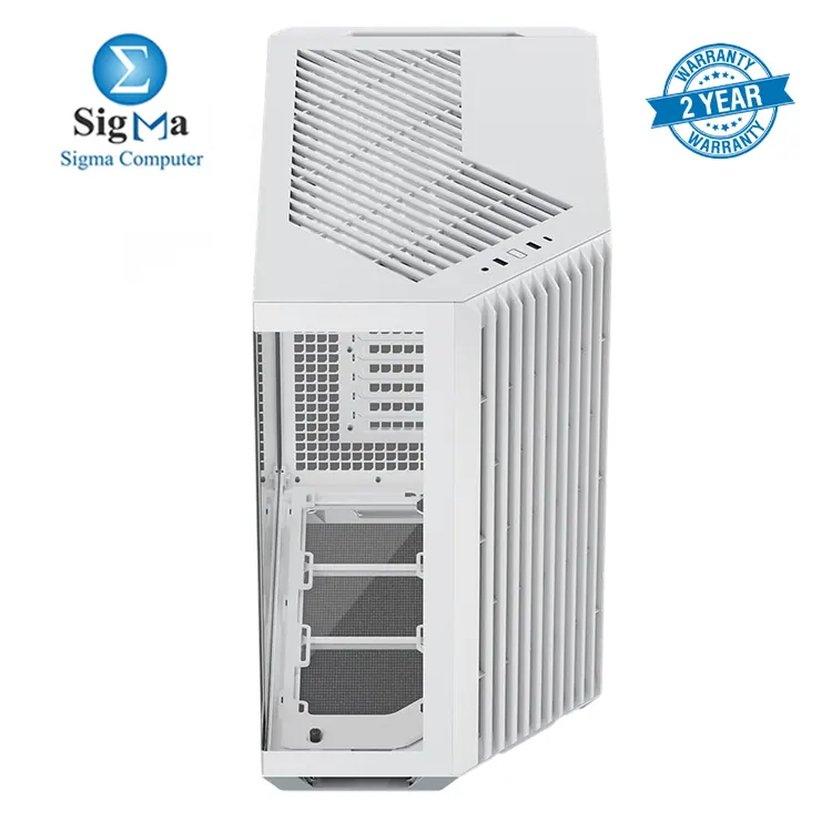 APNX V1 Dual-Chamber ATX Mid-Tower Airflow PC Case  Panoramic Glass Panels  10 Fan Slots  360mm Radiator Support  Front Angular Intake 16cmx2 Fan Bracket  GPU Mount  Cable Management  Type-C  White