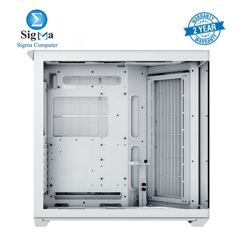 APNX V1 Dual-Chamber ATX Mid-Tower Airflow PC Case  Panoramic Glass Panels  10 Fan Slots  360mm Radiator Support  Front Angular Intake 16cmx2 Fan Bracket  GPU Mount  Cable Management  Type-C  White