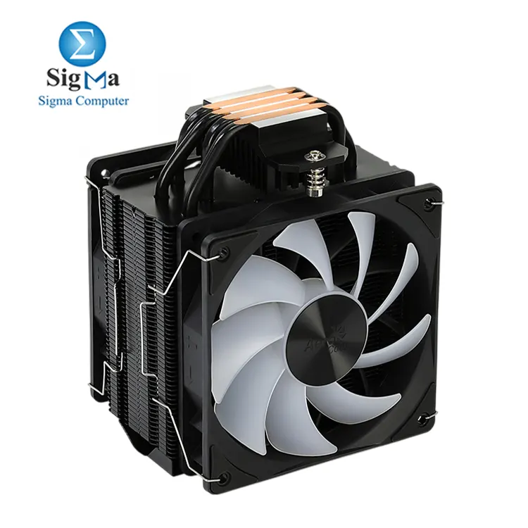 Aerocool Rime 4 Dual ARGB cooler features a dual-fan design  customizable RGB lighting  and powerful cooling performance with 4 heat pipes and a TDP of up to 250W