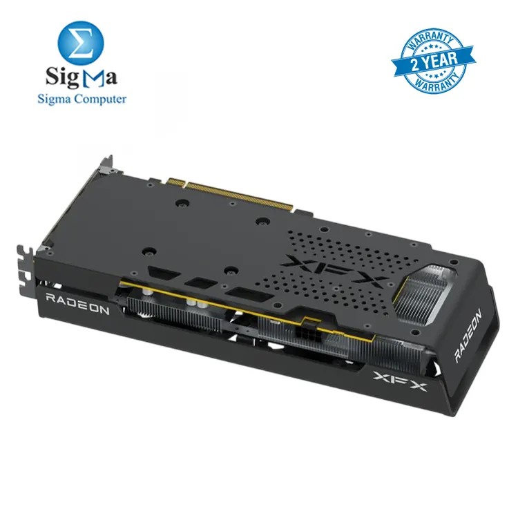 XFX SPEEDSTER QICK 308 AMD Radeon™ RX 7600 features 8GB GDDR6, 2048 stream processors, 3x DisplayPort 2.1, 1x HDMI 2.1, up to 2755 MHz boost clock, and supports AMD RDNA