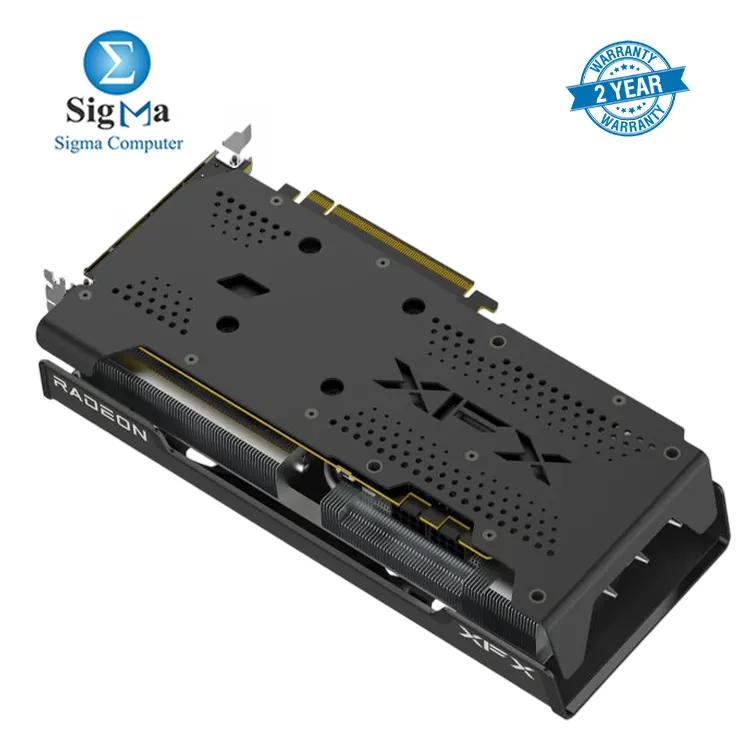 XFX SPEEDSTER SWFT 210 AMD Radeon™ RX 7600 XT 16GB GDDR6 memory, up to 2755 MHz boost clock, 2048 stream processors, 3x DisplayPort 2.1, 1x HDMI 2.1, and requires a 600W PSU with dual-fan cooling