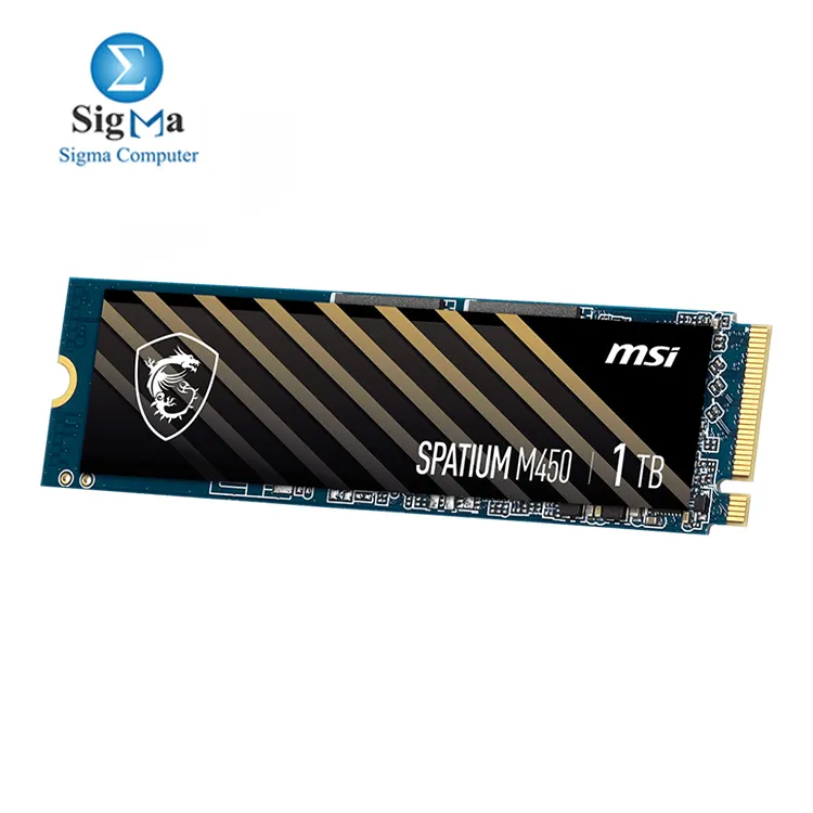 MSI SPATIUM M450 1TB PCIe 4.0 NVMe M.2     Up to 3600MB s read  3000MB s write  PHISON E19T controller  3D NAND  600TBW