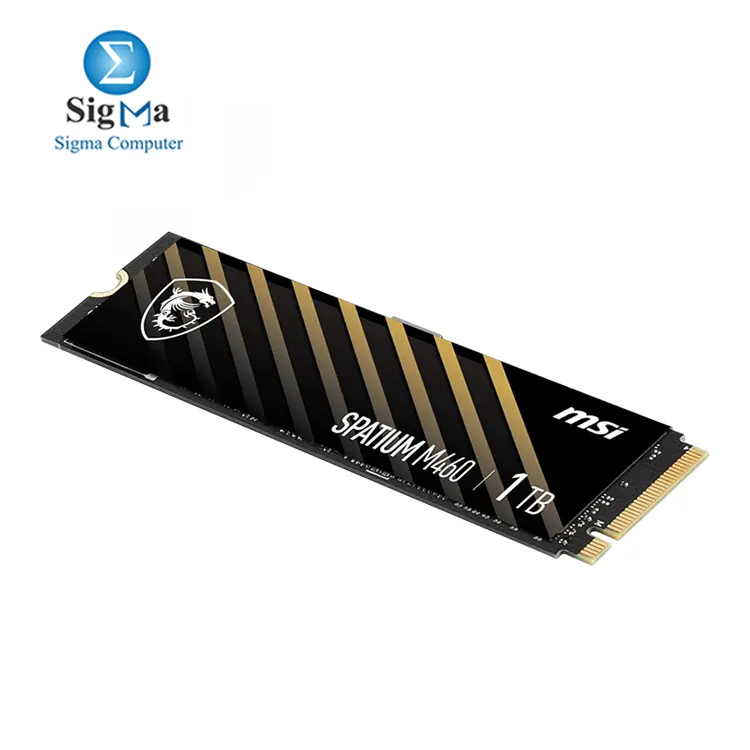 MSI SPATIUM M460 1TB PCIe 4.0 NVMe M.2 SSD     Up to 5000MB s read  4500MB s write  600TBW endurance  PCIe Gen4x4