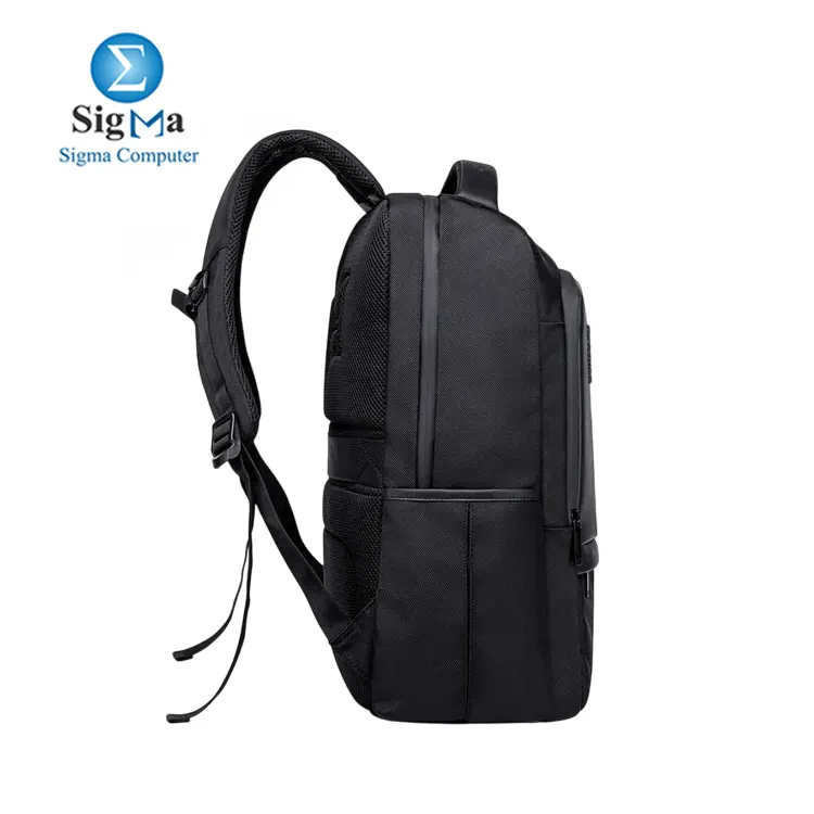 ARCTIC Hunter B00120 Laptop Bag 15.6      Black with waterproof Oxford cloth  shock-absorbing design  double shoulder straps  USB charging port  and a padded back for comfort