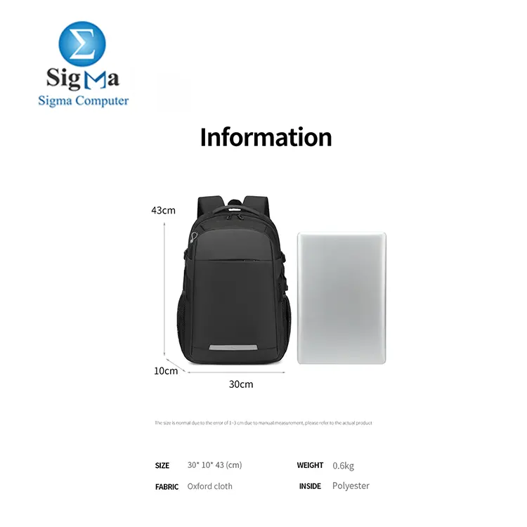 Rahala RAL 2300 Backpack     15.6    laptop protection  water-resistant  lightweight  USB charging  smart storage  and anti-theft pocket.