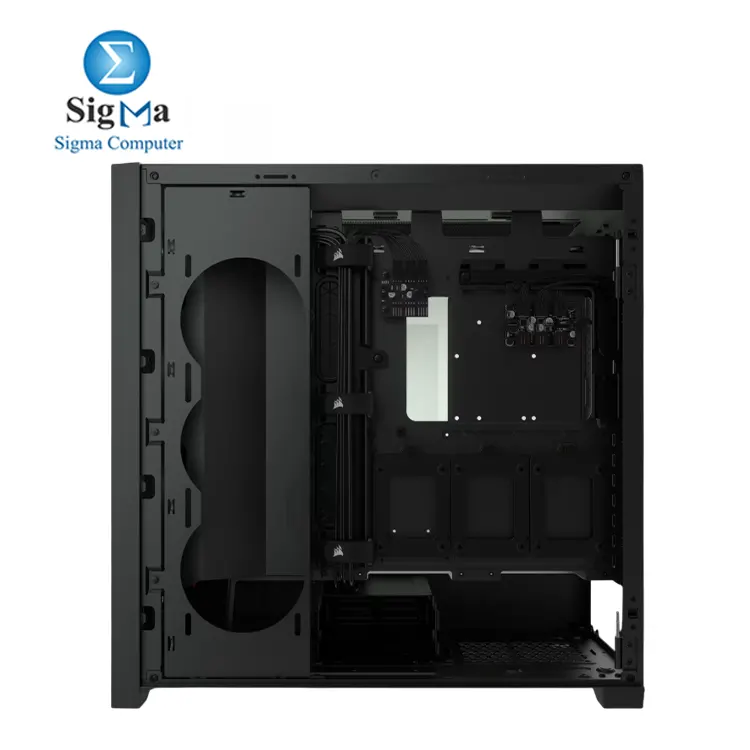 CORSAIR iCUE 5000X RGB Black Mid-Tower ATX Case     Supports ATX E-ATX  GPUs up to 400mm  CPU coolers up to 170mm  3x pre-installed iCUE RGB fans  up to 10x 120mm fans  360mm radiator support  2x 3.5      4x 2.5    drive bays  and USB 3.1 Type-C 