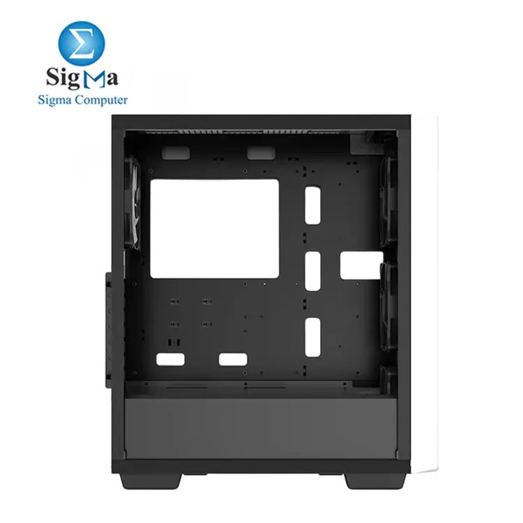 DeepCool CC560 WH Mid-Tower Case features a ventilated design  four pre-installed LED fans  support for up to 360mm radiators  163mm CPU coolers  370mm GPUs  and a tempered glass side panel