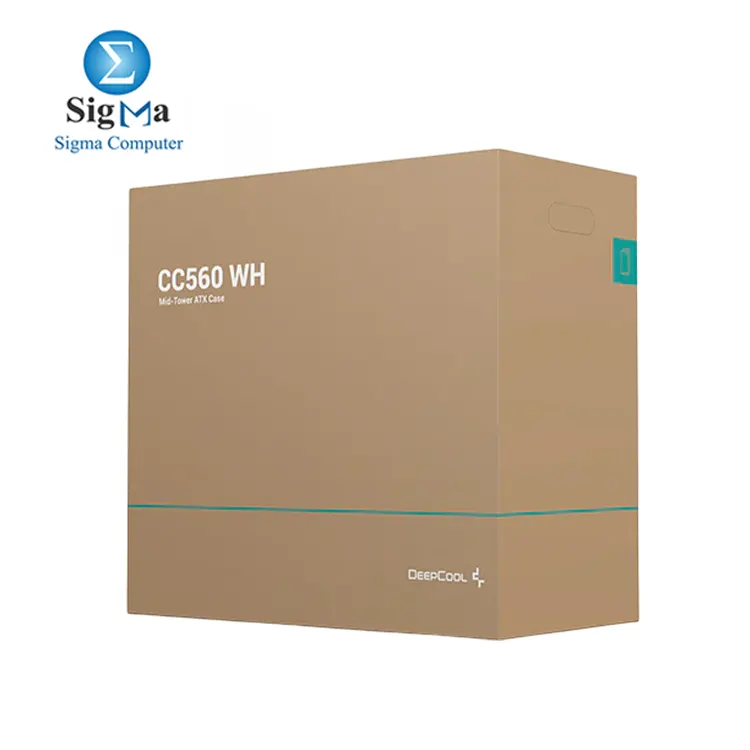 DeepCool CC560 WH Mid-Tower Case features a ventilated design  four pre-installed LED fans  support for up to 360mm radiators  163mm CPU coolers  370mm GPUs  and a tempered glass side panel
