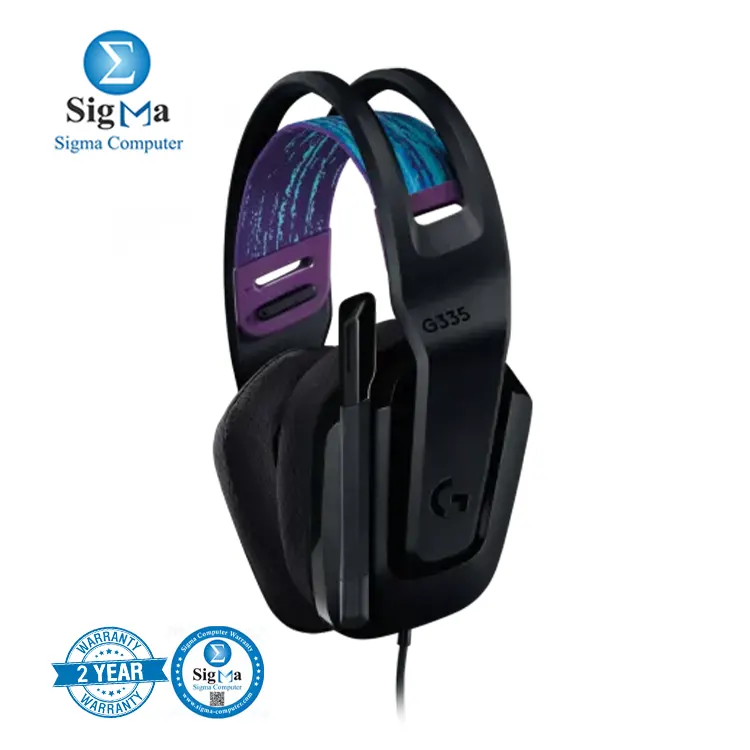 Logitech G335 Wired Gaming Headset 40mm driver  20 Hz - 20 kHz frequency response  36 Ohm impedance  cardioid microphone  8.47 oz weight  and compatibility with PC  Xbox  PlayStation  Nintendo Switch
