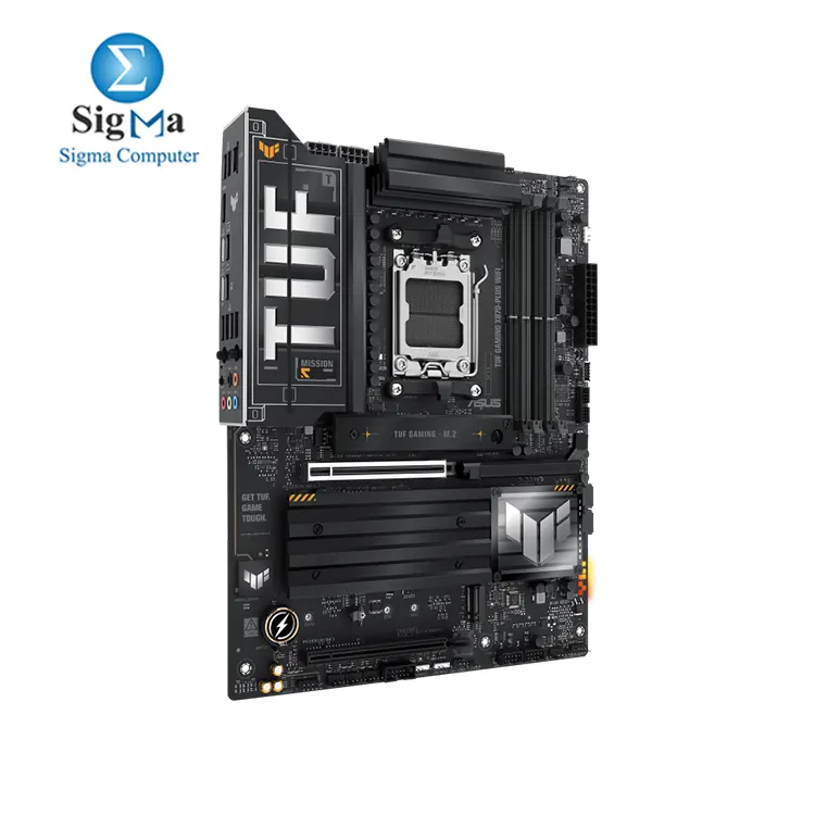 ASUS TUF GAMING X870-PLUS WIFI AMD Socket AM5  4 DDR5 memory slots  up to 192GB   PCIe 5.0 support  Wi-Fi 7  and high-definition 7.1 audio