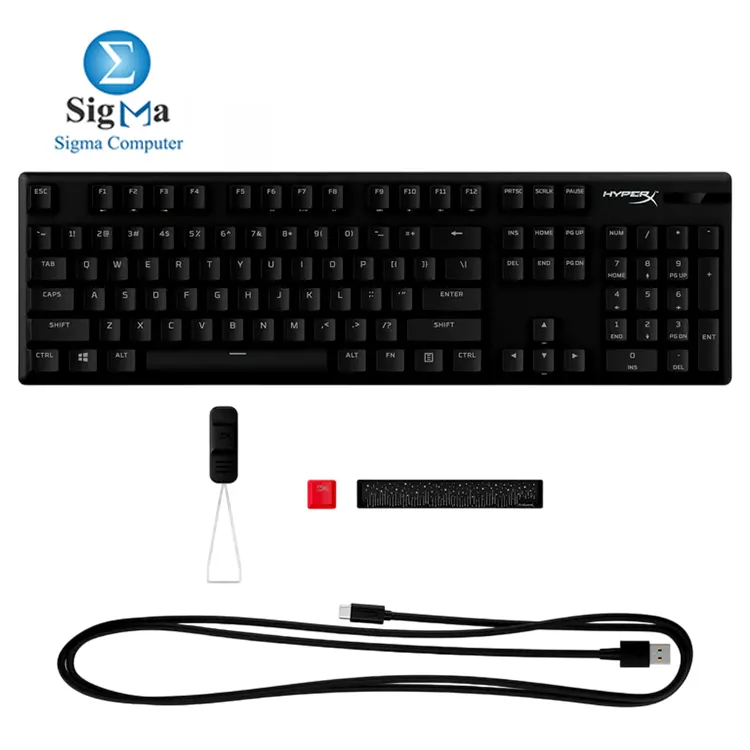 HyperX Alloy Origins PBT with Aqua tactile switches  durable PBT keycaps  RGB lighting  aluminum body  and onboard memory
