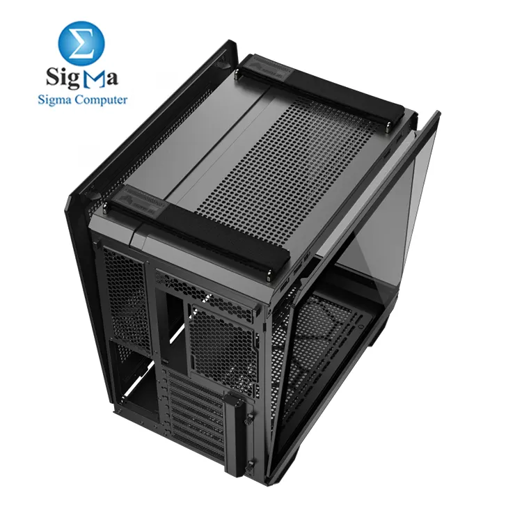 ASUS TUF Gaming GT502 Horizon Black     Mid Tower case with ATX support  360mm radiator  400mm GPU clearance  tempered glass  USB-C  and full dust filters