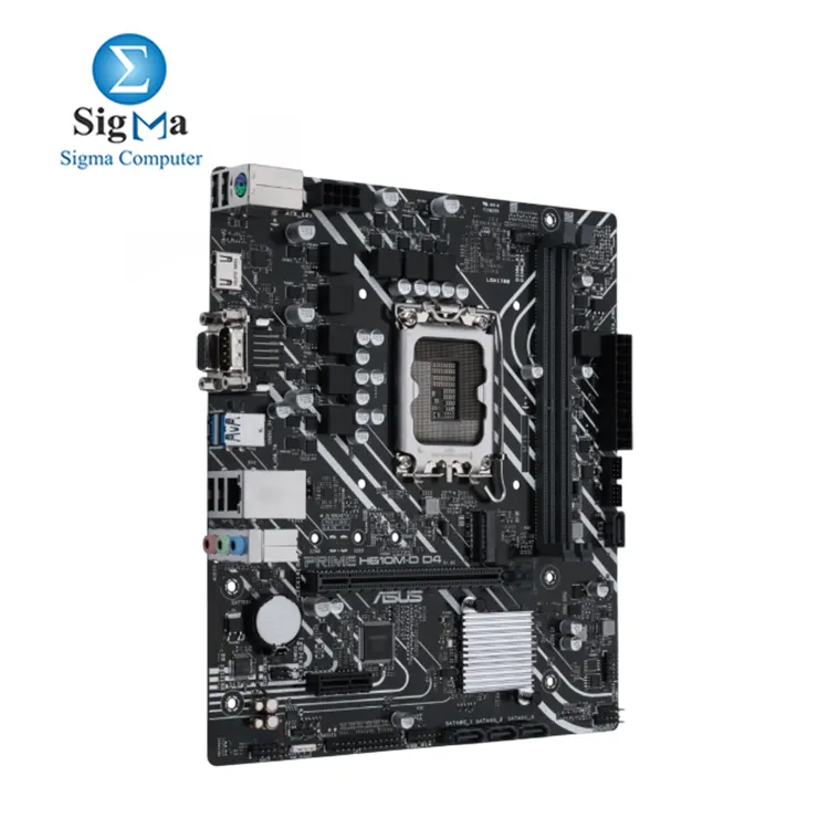 ASUS-INTEL-PRIME H610M-D D4 Supports Intel 12th   14th Gen CPUs  DDR4 up to 64GB  M.2   4x SATA  PCIe 4.0 x16  HDMI  Realtek 1Gb LAN  and 7.1 HD Audio in a micro-ATX form factor