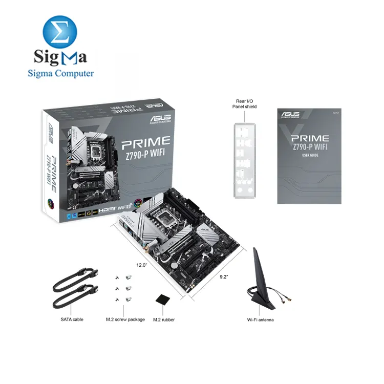 ASUS PRIME Z790-P WIFI     LGA1700  DDR5 up to 192GB  PCIe 5.0  3x M.2  Wi-Fi 6  2.5Gb LAN  USB-C  Aura Sync RGB.