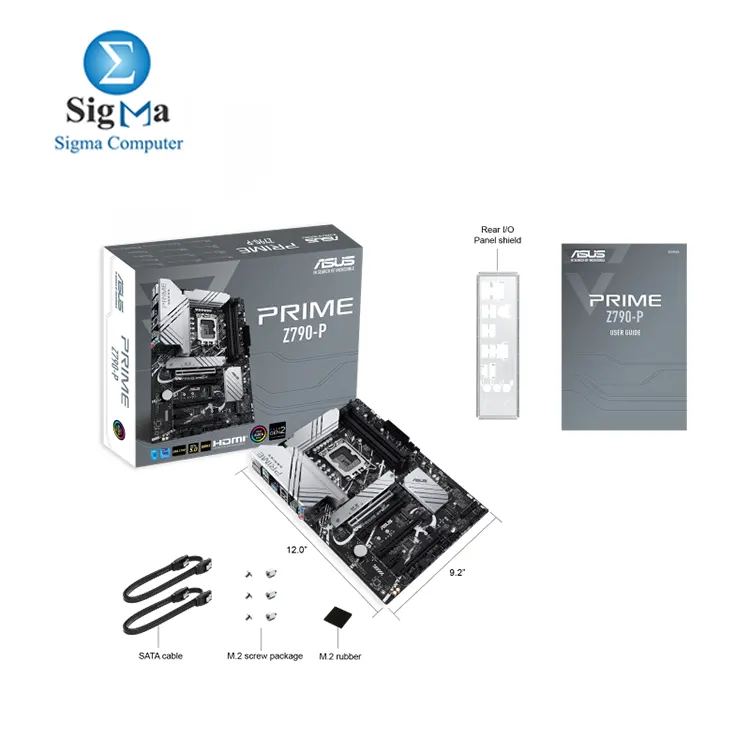 ASUS PRIME Z790-P     LGA1700  DDR5 up to 192GB  PCIe 5.0  3x M.2  2.5G LAN  USB-C  Aura Sync RGB