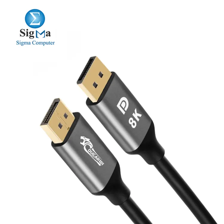 COUGAR-EGY 8K03 DisplayPort 1.4 Cable     3 m  8K  7680  4320    60 Hz  32.4 Gbps bandwidth  up to 32-bit HDR color  gold-plated connectors  backward compatible with DP 1.3 1.2 1.1