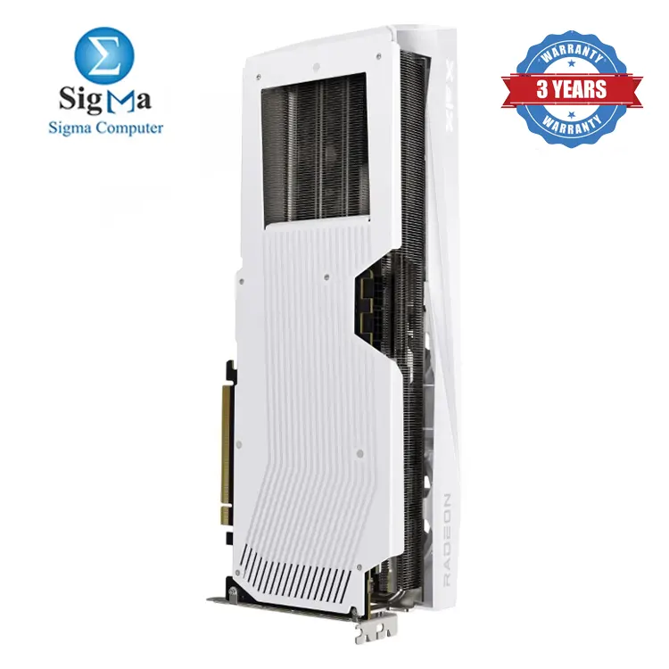 XFX Quicksilver AMD Radeon RX 9070XT White Gaming Edition 16GB GDDR6 memory  4096 stream processors  PCIe 5.0  3x DisplayPort 2.1  1x HDMI 2.1  AMD RDNA    4
