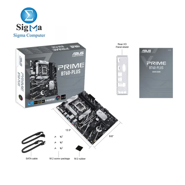ASUS Prime B760-PLUS     ATX motherboard with LGA1700 socket  DDR5  PCIe 5.0  3x M.2 PCIe 4.0  2.5Gb LAN  USB-C  DisplayPort  HDMI  and Aura Sync RGB