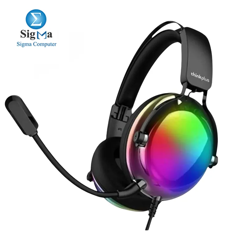 Lenovo Thinkplus G86B USB gaming headset with high-fidelity sound noise-cancelling mic LED lighting and multi-platform compatibility Lenovo Thinkplus G86B USB gaming headset with high-fidelity sound noise-cancelling mic LED lighting and multi-platform compatibility