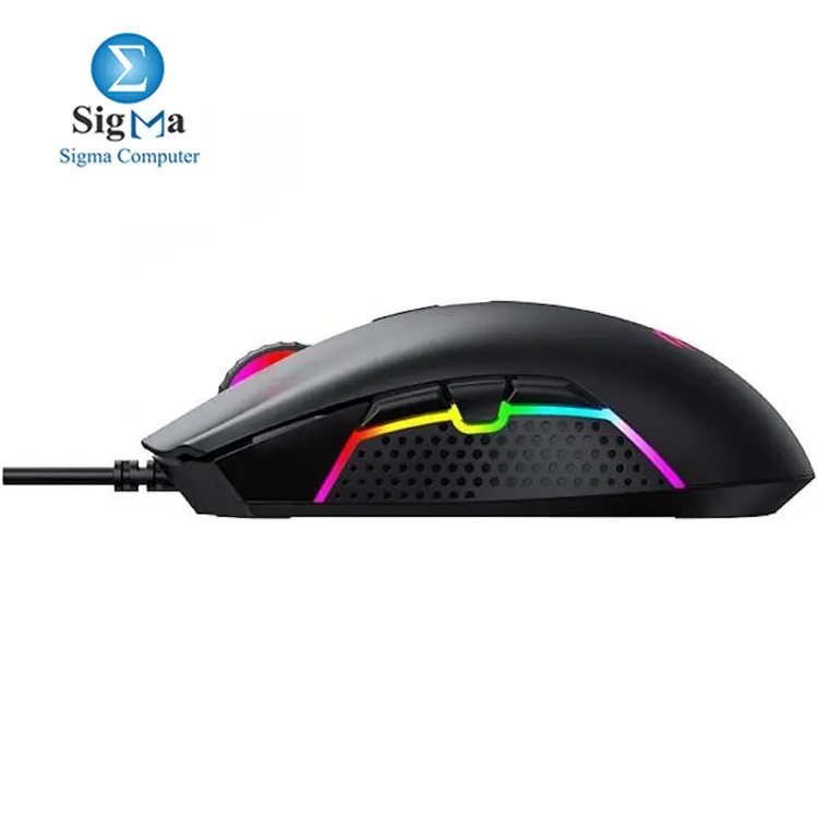 HAVIT Gamenote MS1010  Wired RGB gaming mouse with 1200-3600 DPI  7 programmable buttons  ergonomic design  and 3M click durability