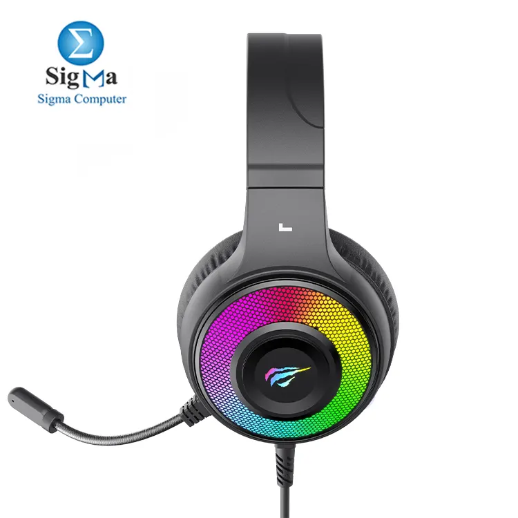 Havit Gamenote H2042d     RGB wired gaming headset with 50mm drivers  noise-canceling mic  3.5mm   USB connection