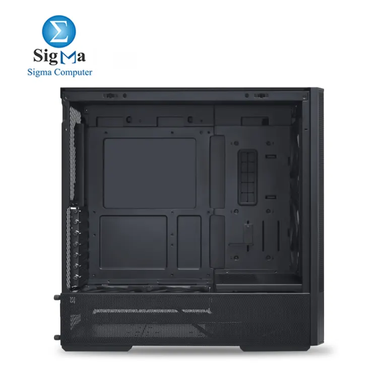 Lian Li LANCOOL 207     Compact M-ATX case with ATX support  4 pre-installed fans  mesh panels for airflow  front PSU  and GPU anti-sag bracket.