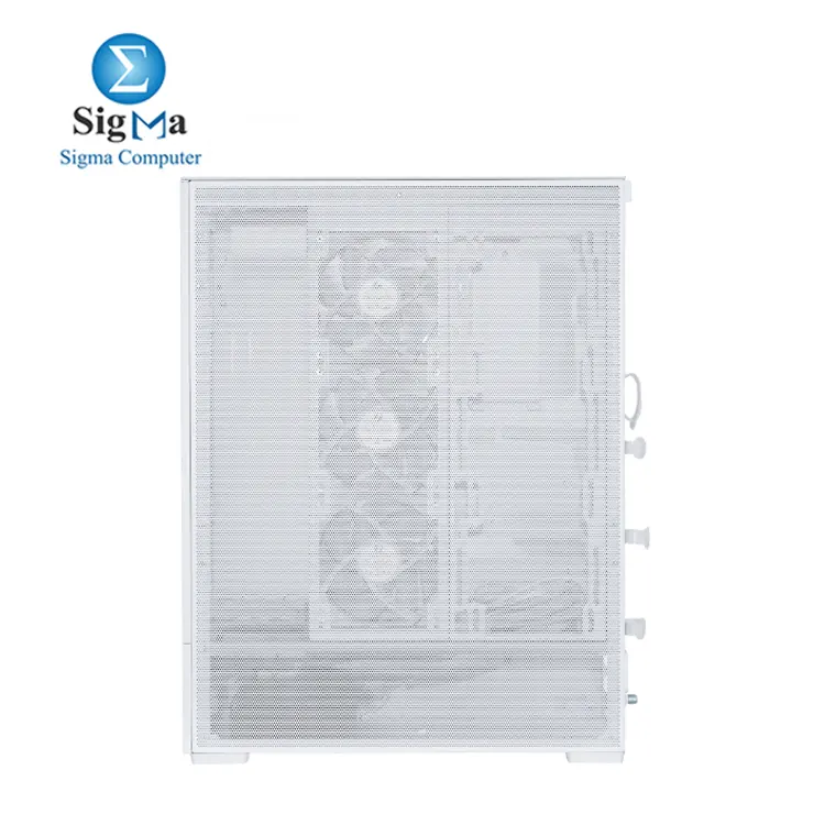 Lian Li SUP01 SUP01W WHITE  Small Tower case with tempered glass  supports ATX M-ATX ITX  GPU up to 400mm  includes 3x120mm fans  PCIe 4.0 riser cable  and USB 3.1 Type-C