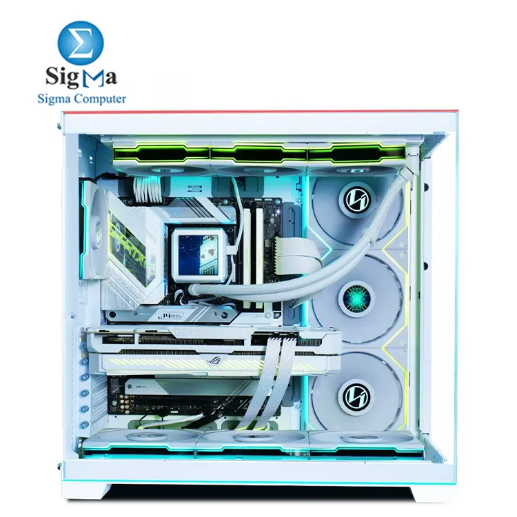 Lian Li O11D EVO RGB White     Dual-chamber case with tempered glass  RGB lighting  support for 420mm radiators  3  140mm fans  and up to 455.7mm GPUs.
