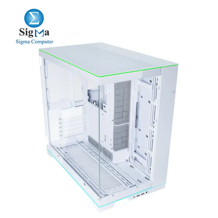 Lian Li O11D EVO RGB White     Dual-chamber case with tempered glass  RGB lighting  support for 420mm radiators  3  140mm fans  and up to 455.7mm GPUs.