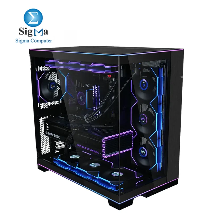 Lian Li O11D EVO RGB     Premium mid-tower case with dual RGB strips  tempered glass panels  E-ATX support  420mm radiator compatibility  and up to 455.7mm GPU clearance.