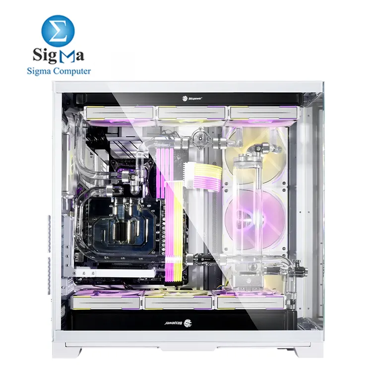 Lian Li O11 DYNAMIC EVO XL White Full-tower case with tempered glass  supports E-ATX motherboards  up to 3x 420mm radiators  11 fans  7 drives  GPU clearance 460mm  dual-chamber design  multiple I O ports.