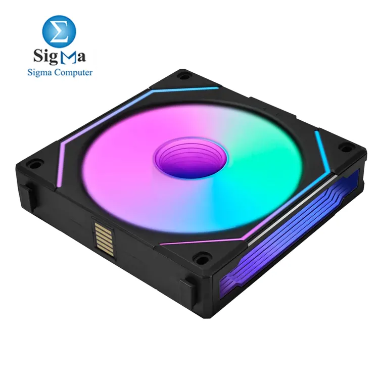 Lian Li UNI FAN SL-INF 120 Reverse Blade     120mm fan with reversed blades  infinity mirror effect  2100 RPM  63.6 CFM airflow  40 LEDs  and single cable connection.