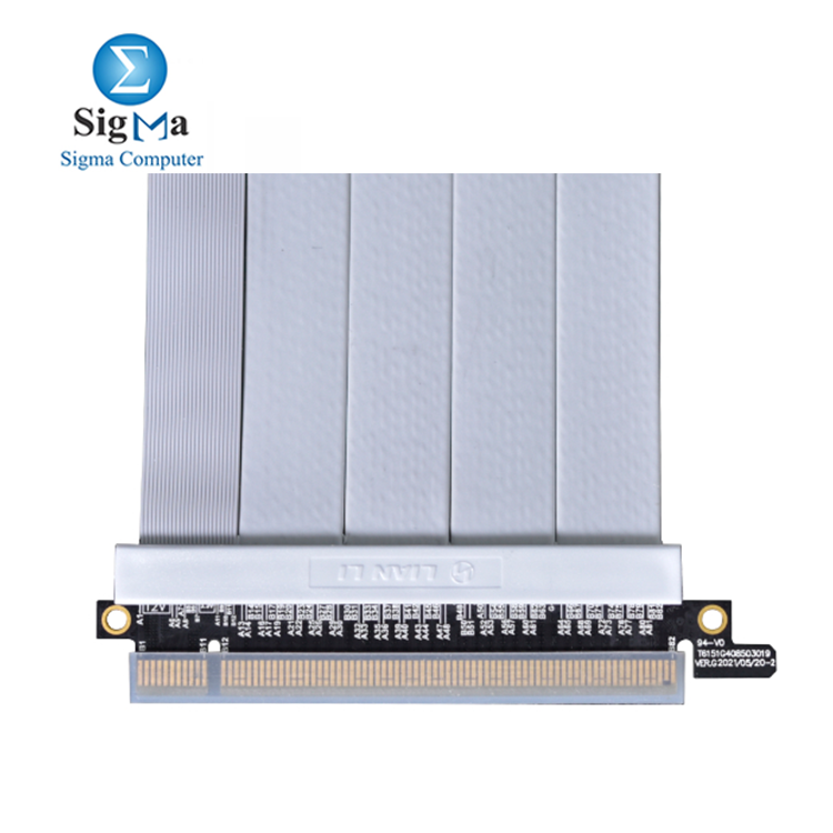 Lian Li PW-PCI-4-60W – 600mm PCIe 4.0 x16 ultra-flexible riser cable with EMI shielding, 16GT/s speed, and O11D EVO Upright GPU Bracket compatibility.
