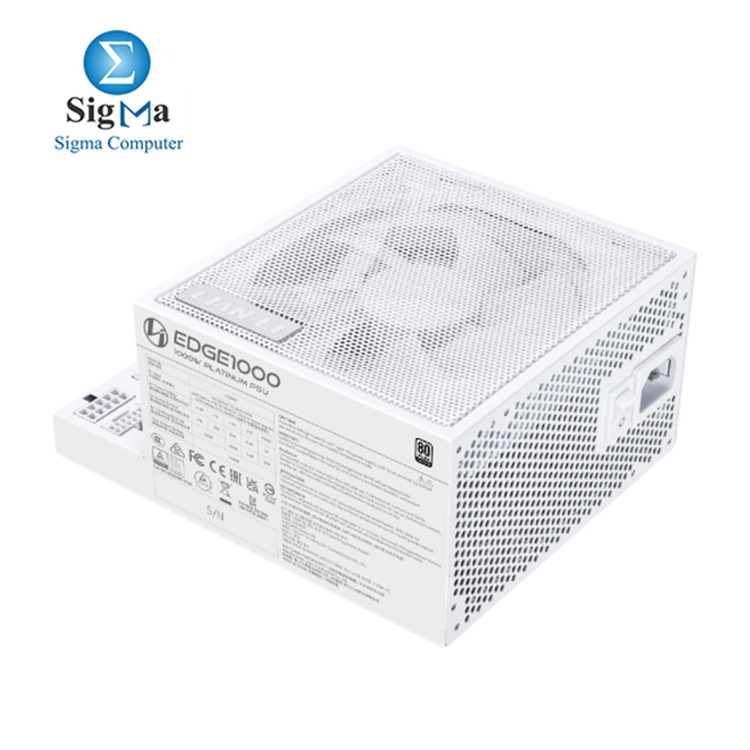 Lian Li EDGE 1300W PSU  L-shape design  80 PLUS Platinum  built-in USB hub  PCIe 5.1  full modular cables  German capacitors  10-year warranty.